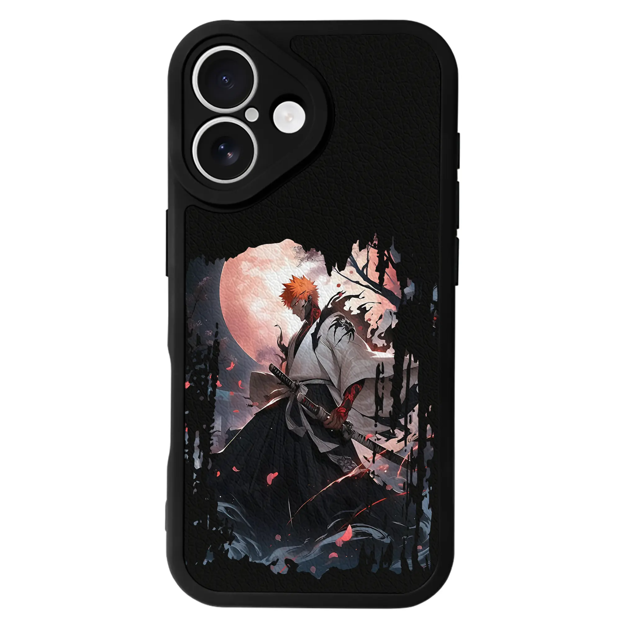 ブリーチ グッズ 黒崎 一護 - IPhone 16シリーズ対応 ・ シリコンスマホケース ・ レザー調 ・ 高精度フィット ・ 耐衝撃 ・ ワイヤレス充電対応 ・ 精密カット